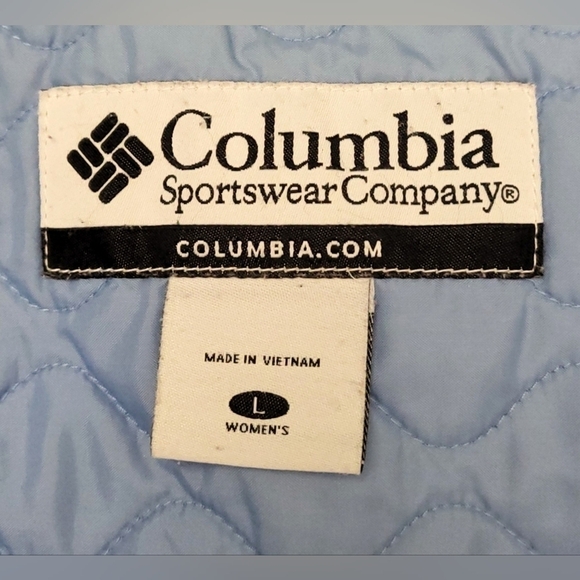 COLUMBIA Winter Shell / Jacket with Hide Away Hood in Blue White (Size L) - Picture 13 of 16